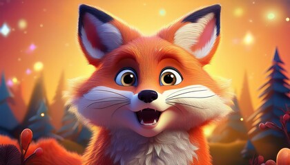 Obraz premium Lustiger Fuchs