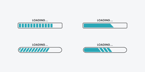 Waiting time to load pages and games. Loading or Installing process. Vector illustration