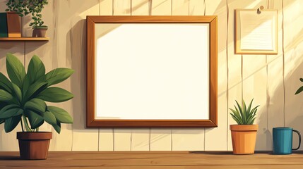 Modern Wooden Frame Stand Whiteboard for Creative Decoration and Design Inspiration