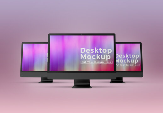 Desktop Computers Mockup