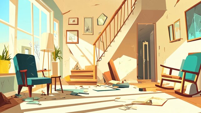 Home Safety Hazard Risk Prevention Concept Illustration