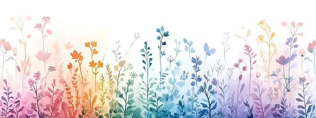 Obraz premium Vibrant Watercolor Floral Background Design
