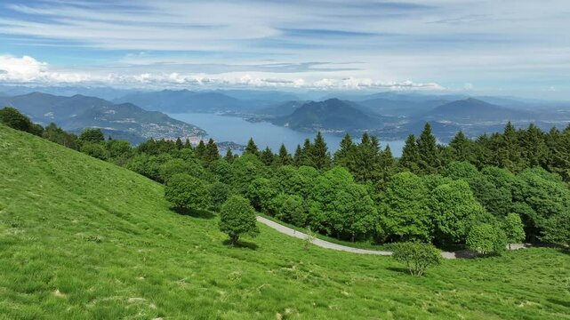 4K Drone Mottarone - The Land of 7 Lakes Italy - Beautiful Aerial View - video 03