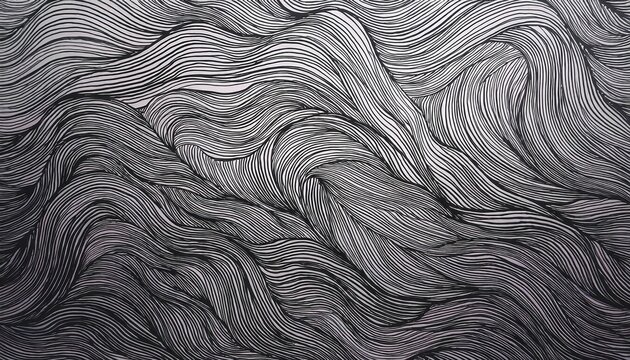 Stunning Seamless Wavy Wallpaper Showcasing Captivating HandDrawn Oceanic Waves, Perfect for Adding a Natural Flair to any Horizontal Surface