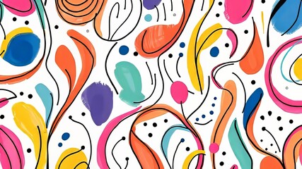 Obraz premium Vibrant Hand-Drawn Abstract Background Patterns for Freeformpro