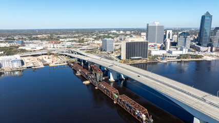 Fototapeta premium Aerial Photos of Jacksonville FL