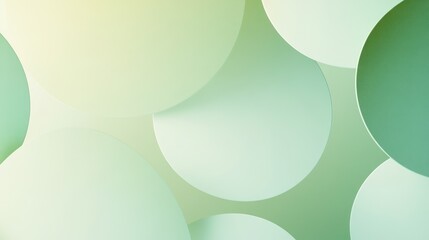 Abstract green circles background, gradient texture
