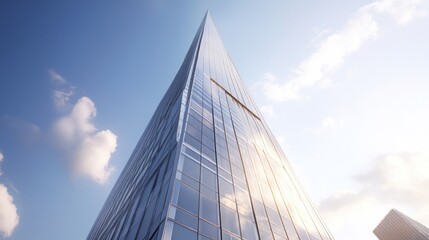 Skyscraper, city, architectural rendering, sunlight, design, construction, modern, glass, urban, future