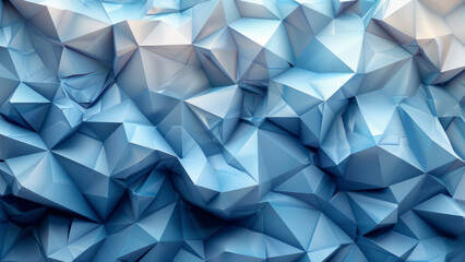 Blue Geometric Abstract Texture With Dynamic Polygonal Shapes