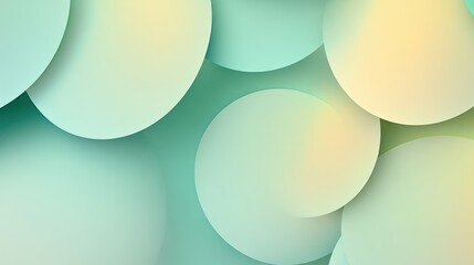 Abstract pastel circles overlap; soft gradient background; design element