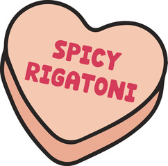 Spicy Rigatoni Candy Heart