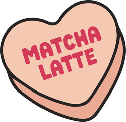 Matcha Latte Candy Heart