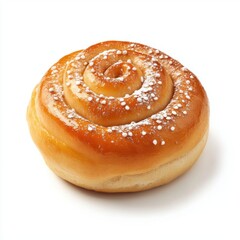 Fototapeta premium fluffy sweet bun with a crispy cookie
