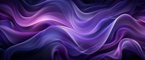 Obraz premium Modern abstract art swirls in shades of purple. Smooth gradients and subtle highlights create motion and depth a futuristic feel.