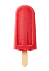 Red Popsicle ice cream isolated on transparent background