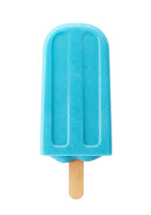 Blue Popsicle ice cream isolated on transparent background