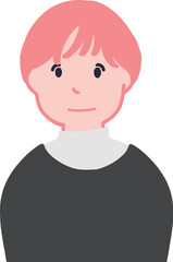 微笑む女性の上半身ベクターイラスト