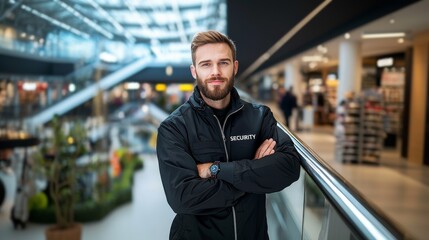 Confident Security Guard in Retail Environment
