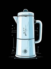 the AI Image Generator, Cartoon Style Teapot Illustration Featuring