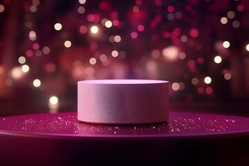 podium with spotlights