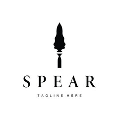 Old Spear Logo Vintage Retro Simple Business Brand Design Spear Arrow Illustration Template