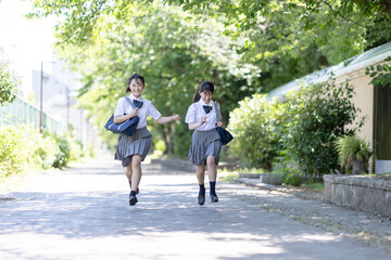 Obraz premium 走る学生
