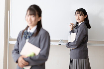 中学生のポートレート