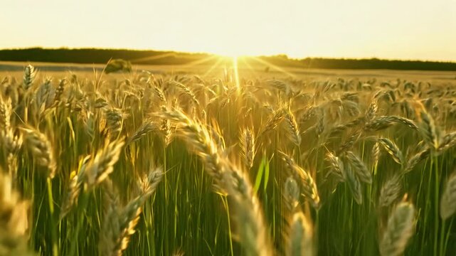 4k video of wheat field.