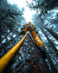 Arborists and foresters working on trees