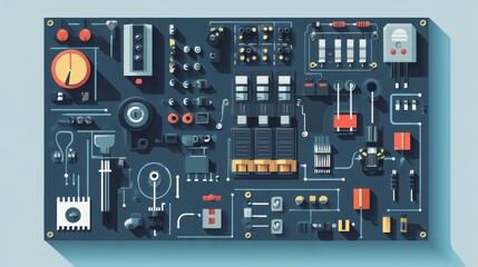Fototapeta premium audio control panel