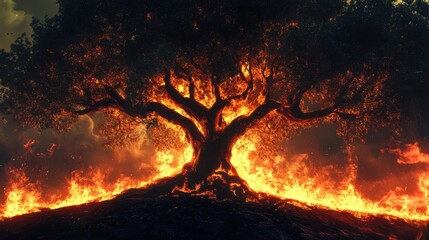 fire burning in a fireplace