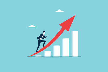 Climbing the Ladder of Prosperity, A Determined Entrepreneur Scaling the Rising Business Graph