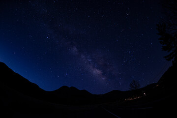 九重連山と天の川
