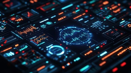 Obraz premium Technology Sense Data Panel Interface