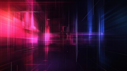 Dynamic light patterns digital space abstract art futuristic environment wide angle visual innovation