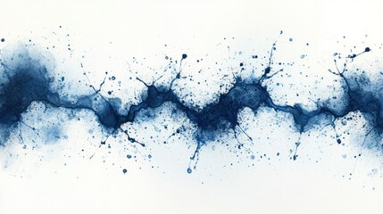 Obraz premium Abstract blue watercolor splash painting.
