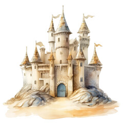 Summer Clipart Vector Illustration with Bright Colors and Beach Elements