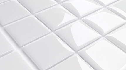 Fototapeta premium Elegant Tiles A White Background with Subtle Embossed Squares-3