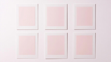 Polaroid Grid A White Background with Frames Resembling Polaroid Photos-2