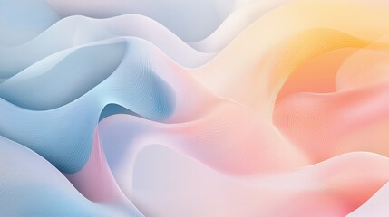 Obraz premium Abstract Pastel Waves Flowing Design