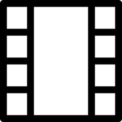 Film line icon, flat style vector illustration