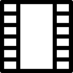 Film line icon, flat style vector illustration