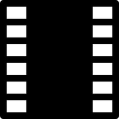 Film glyph icon, flat style vector illustration