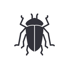 Beetle solid icons, minimalist vector illustration ,simple transparent graphic element .Isolated on white background