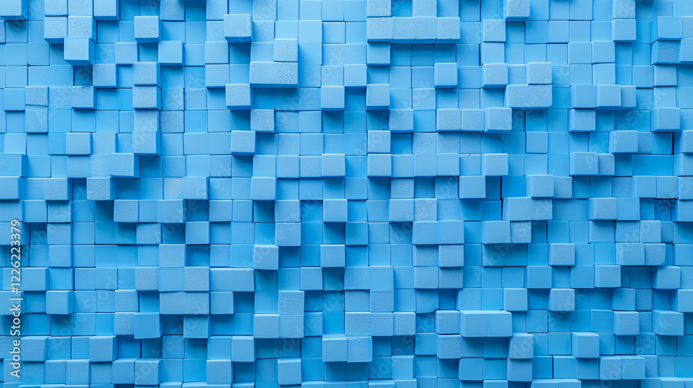 Aufkleber 3d render of a dynamic random structure forming an abstract background