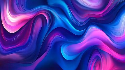 Abstract Swirling Blue Pink Purple Fluid Art