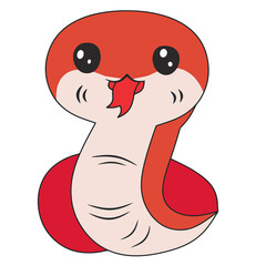 illustration snake red cute event chinese lunar new year