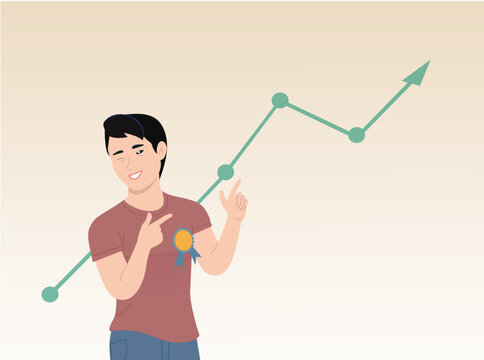 Achievement with mapped process, mission accomplished, ladder of ideas, time, great results, process, target audience, employee indicating graph in constant growth
