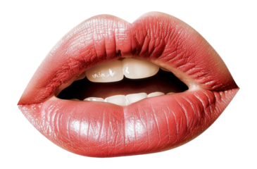 PNG Vintage lip photo cutouts lips cosmetics lipstick.