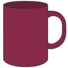 maroon mug mockup
